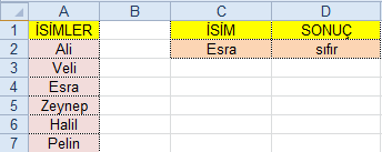 Dizi Formülleri İle Çalışmak - Microsoft Excel 2